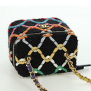 CHANEL Matelasse Chain Vanity Bag Tweed Multicolor Gold CC Auth BSZ708SM-6