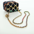 CHANEL Matelasse Chain Vanity Bag Tweed Multicolor Gold CC Auth BSZ708SM-7