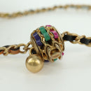 CHANEL Matelasse Chain Vanity Bag Tweed Multicolor Gold CC Auth BSZ708SM-8