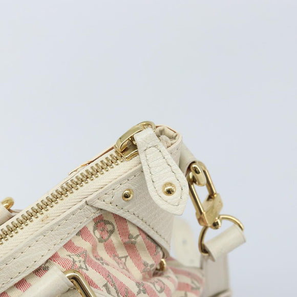 LOUIS VUITTON Mini Lin Croisette Marina PM Bag Pink White M95495 LV Auth ARZ743V