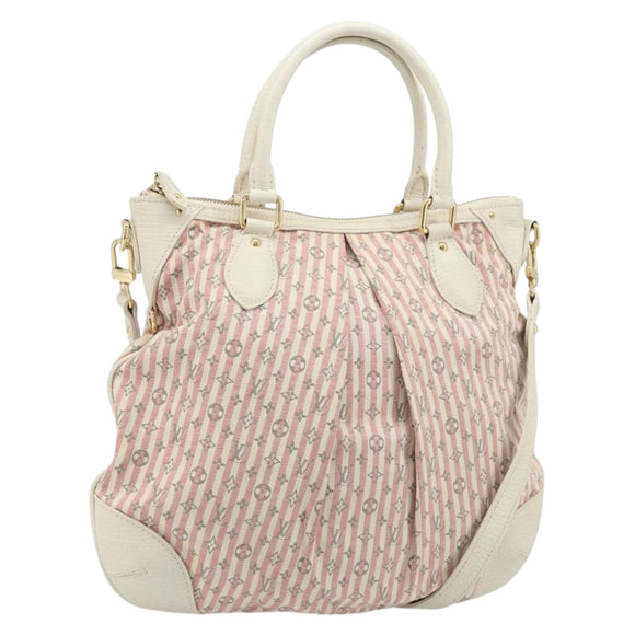 LOUIS VUITTON Mini Lin Croisette Marina PM Bag Pink White M95495 LV Auth ARZ743V