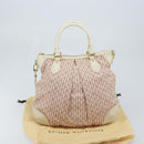 LOUIS VUITTON Mini Lin Croisette Marina PM Bag Pink White M95495 LV Auth ARZ743V-12