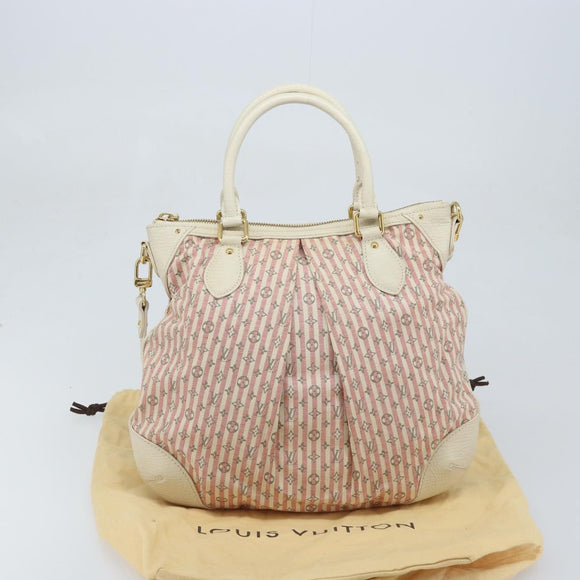 LOUIS VUITTON Mini Lin Croisette Marina PM Bag Pink White M95495 LV Auth ARZ743V