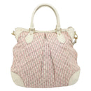 LOUIS VUITTON Mini Lin Croisette Marina PM Bag Pink White M95495 LV Auth ARZ743V-2