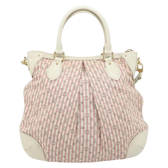 LOUIS VUITTON Mini Lin Croisette Marina PM Bag Pink White M95495 LV Auth ARZ743V