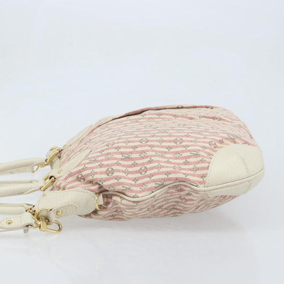 LOUIS VUITTON Mini Lin Croisette Marina PM Bag Pink White M95495 LV Auth ARZ743V