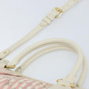 LOUIS VUITTON Mini Lin Croisette Marina PM Bag Pink White M95495 LV Auth ARZ743V-14