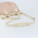 LOUIS VUITTON Mini Lin Croisette Marina PM Bag Pink White M95495 LV Auth ARZ743V-8