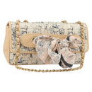 CHANEL Choco Bar Chain Shoulder Bag Satin Pink Gold CC Auth ARZ748SAV-1