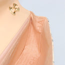CHANEL Choco Bar Chain Shoulder Bag Satin Pink Gold CC Auth ARZ748SAV-18
