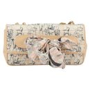 CHANEL Choco Bar Chain Shoulder Bag Satin Pink Gold CC Auth ARZ748SAV-2