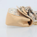 CHANEL Choco Bar Chain Shoulder Bag Satin Pink Gold CC Auth ARZ748SAV-4