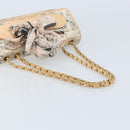 CHANEL Choco Bar Chain Shoulder Bag Satin Pink Gold CC Auth ARZ748SAV-7