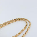 CHANEL Choco Bar Chain Shoulder Bag Satin Pink Gold CC Auth ARZ748SAV-8