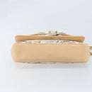 CHANEL Choco Bar Chain Shoulder Bag Satin Pink Gold CC Auth ARZ748SAV-9