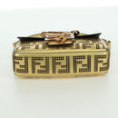 FENDI FENDACE Mini Bucket Shoulder Bag Leather Gold Auth ARZ750SM-5