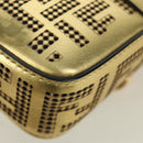 FENDI FENDACE Mini Bucket Shoulder Bag Leather Gold Auth ARZ750SM-17