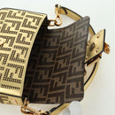 FENDI FENDACE Mini Bucket Shoulder Bag Leather Gold Auth ARZ750SM-22