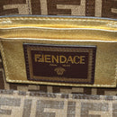 FENDI FENDACE Mini Bucket Shoulder Bag Leather Gold Auth ARZ750SM-23