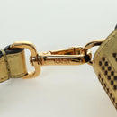 FENDI FENDACE Mini Bucket Shoulder Bag Leather Gold Auth ARZ750SM-8