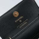 CHANEL Chain Shoulder Pouch Mini Matelasse 12 Satin Beige Gold CC Auth ARZ751SAM-19