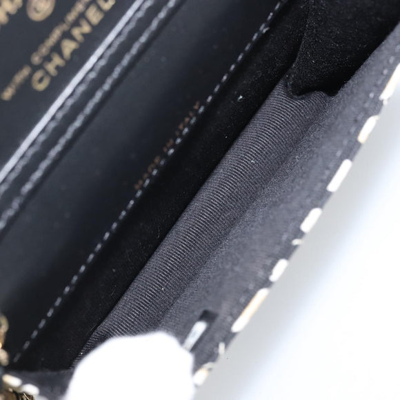 CHANEL Chain Shoulder Pouch Mini Matelasse 12 Satin Beige Gold CC Auth ARZ751SAM