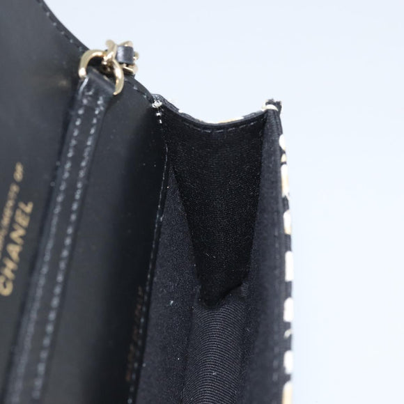 CHANEL Chain Shoulder Pouch Mini Matelasse 12 Satin Beige Gold CC Auth ARZ751SAM