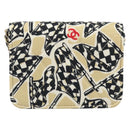 CHANEL Chain Shoulder Pouch Mini Matelasse 12 Satin Beige Gold CC Auth ARZ751SAM-2