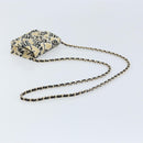 CHANEL Chain Shoulder Pouch Mini Matelasse 12 Satin Beige Gold CC Auth ARZ751SAM-7