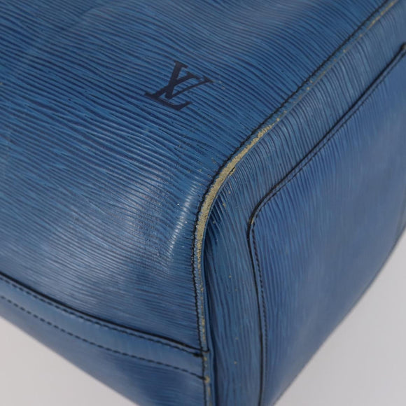 LOUIS VUITTON Epi Keepall 45 Boston Bag Blue M42975 LV Auth ARZ760