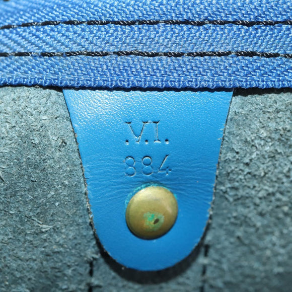 LOUIS VUITTON Epi Keepall 45 Boston Bag Blue M42975 LV Auth ARZ760