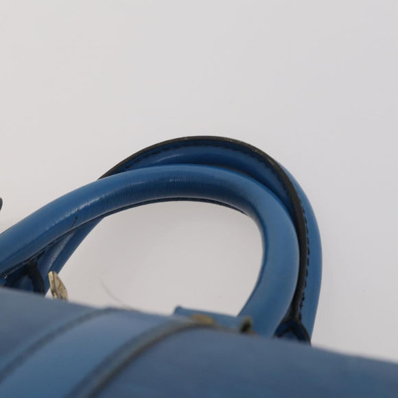 LOUIS VUITTON Epi Keepall 45 Boston Bag Blue M42975 LV Auth ARZ760