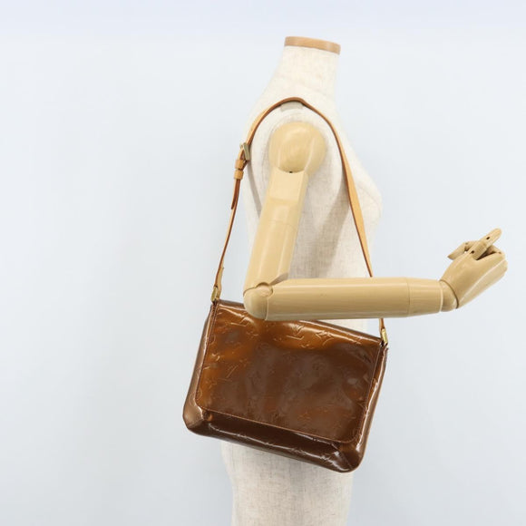 LOUIS VUITTON Monogram Vernis Thompson Street Bag Bronze M91124 LV Auth ARZ764