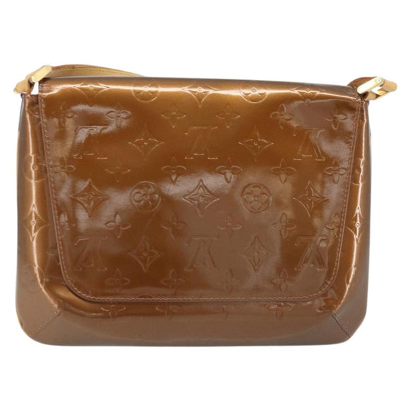 LOUIS VUITTON Monogram Vernis Thompson Street Bag Bronze M91124 LV Auth ARZ764