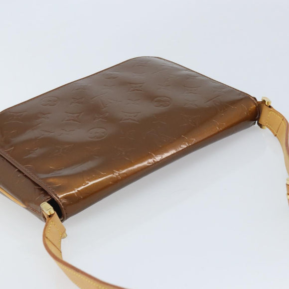 LOUIS VUITTON Monogram Vernis Thompson Street Bag Bronze M91124 LV Auth ARZ764
