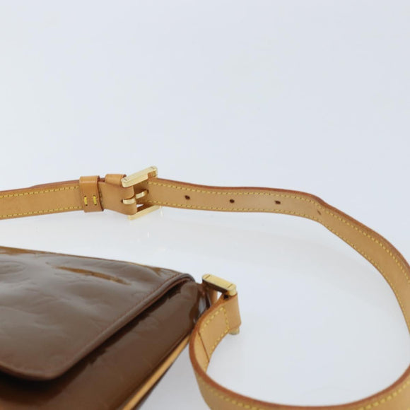 LOUIS VUITTON Monogram Vernis Thompson Street Bag Bronze M91124 LV Auth ARZ764