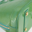 LOUIS VUITTON Monogram Vernis Alma PM Hand Bag Blue Lagon M91694 LV Auth ARZ765-8