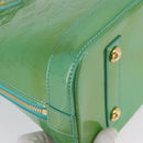 LOUIS VUITTON Monogram Vernis Alma PM Hand Bag Blue Lagon M91694 LV Auth ARZ765-16