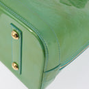LOUIS VUITTON Monogram Vernis Alma PM Hand Bag Blue Lagon M91694 LV Auth ARZ765-17