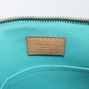 LOUIS VUITTON Monogram Vernis Alma PM Hand Bag Blue Lagon M91694 LV Auth ARZ765-19