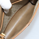 Christian Dior Honeycomb Canvas Shoulder Bag PVC Beige Gold Auth ARZ767-11