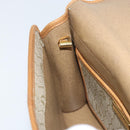 Christian Dior Honeycomb Canvas Shoulder Bag PVC Beige Gold Auth ARZ767-20