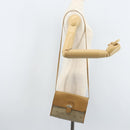 Christian Dior Honeycomb Canvas Shoulder Bag PVC Beige Gold Auth ARZ767-21