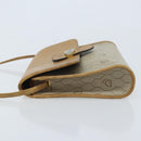 Christian Dior Honeycomb Canvas Shoulder Bag PVC Beige Gold Auth ARZ767-4