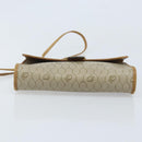 Christian Dior Honeycomb Canvas Shoulder Bag PVC Beige Gold Auth ARZ767-5