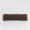 CELINE Macadam Canvas Clutch Bag PVC Leather Brown Gold Auth ARZ771A-6