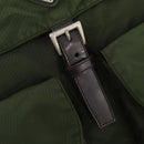 PRADA Backpack Nylon Khaki Silver Auth ARZ774-21