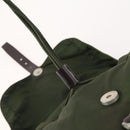 PRADA Backpack Nylon Khaki Silver Auth ARZ774-22