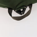 PRADA Backpack Nylon Khaki Silver Auth ARZ774-7