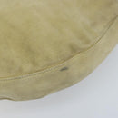 FENDI Mamma Baguette Schoudertas Suède Beige Goud Auth ARZ775-10